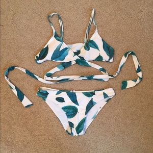 Cupshe Court And Spark Fresh Leaves Bikini Set